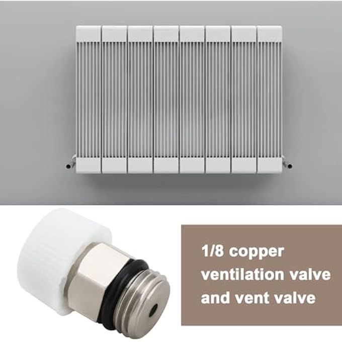 2PCS 1/8 INCH AUTOMATIC VENT VALVE COPPER VENTILATION VALVES DRAIN VALVE FOR AUTOMATIC AIR RELEASE IN EXHAUST PORTS AND RADIATORS - Image 3