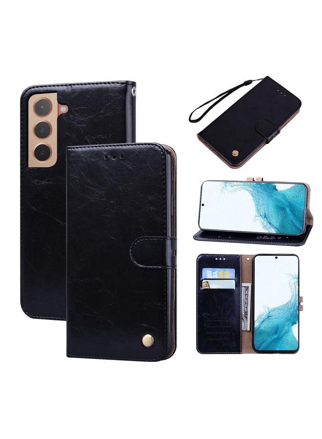 erorex Case For Samsung Galaxy S22 5G Oil Wax Texture Leather Phone Case - Image 1