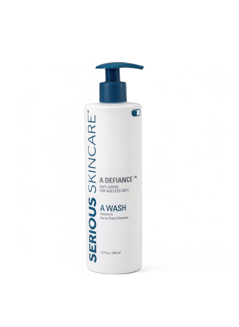 Serious Skincare Serious Skincare - Gentle Cleansing and Exfoliating Retinol Facial Wash - Skin Hydrating Gel to Foam Cleanser - Clarify Pores - Removes Makeup, Oil, and SPF - Avena Sativa Extract - 12 Fl. Oz. 