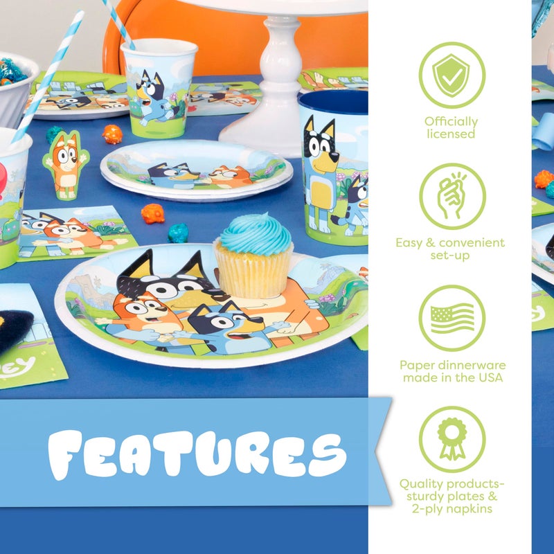 Unique Bluey Birthday Party Supplies | Serves 16 | Bluey Party Supplies | Bluey Birthday Decorations | Bluey Party Decorations | Bluey Plates and Napkins - Image 5