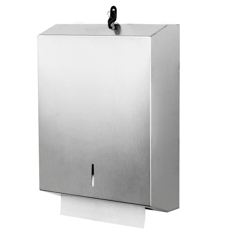 Paper Towel Dispenser Wall Mount Commercial cfoldMultifoldTrifold Touchless Hand Towel Dispenser with Lock