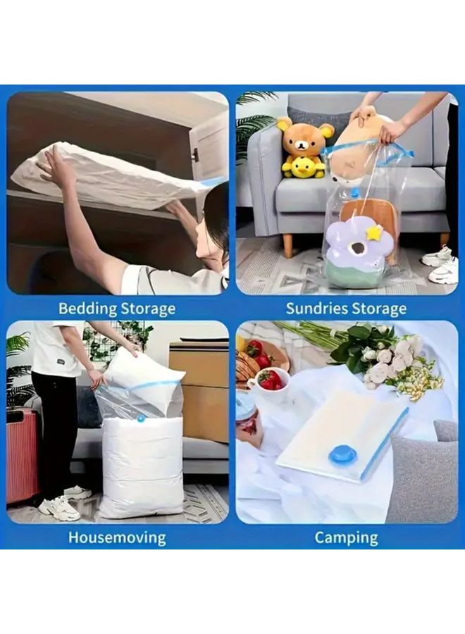 9pc Vacuum Compression Bags With Manual Pump For Heavy Duty Storage - Image 4