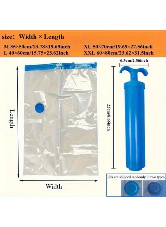 9pc Vacuum Compression Bags With Manual Pump For Heavy Duty Storage - Image 2
