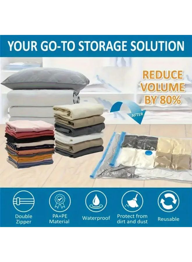 9pc Vacuum Compression Bags With Manual Pump For Heavy Duty Storage - Image 3