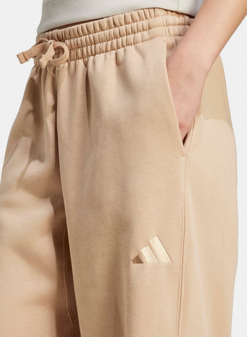 Adidas All Szn Fleece Loose Wide Leg Pants - Image 4