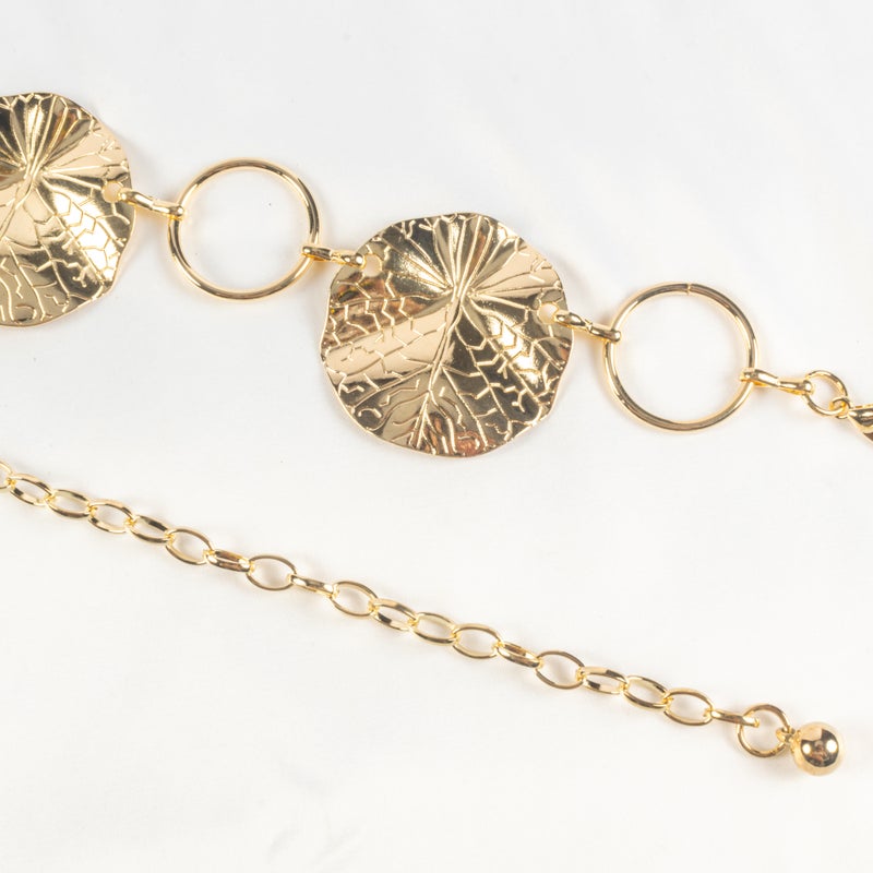 Golden Metal Waist Chain Belt For Women - Image 3