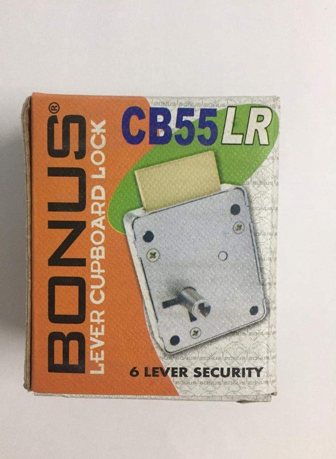 Bonus Cupboard Lock CB-55 (Size-Universal Fitment)(Material-Mild Steel)(Silver Colour)(Nickel Finish) - Image 2