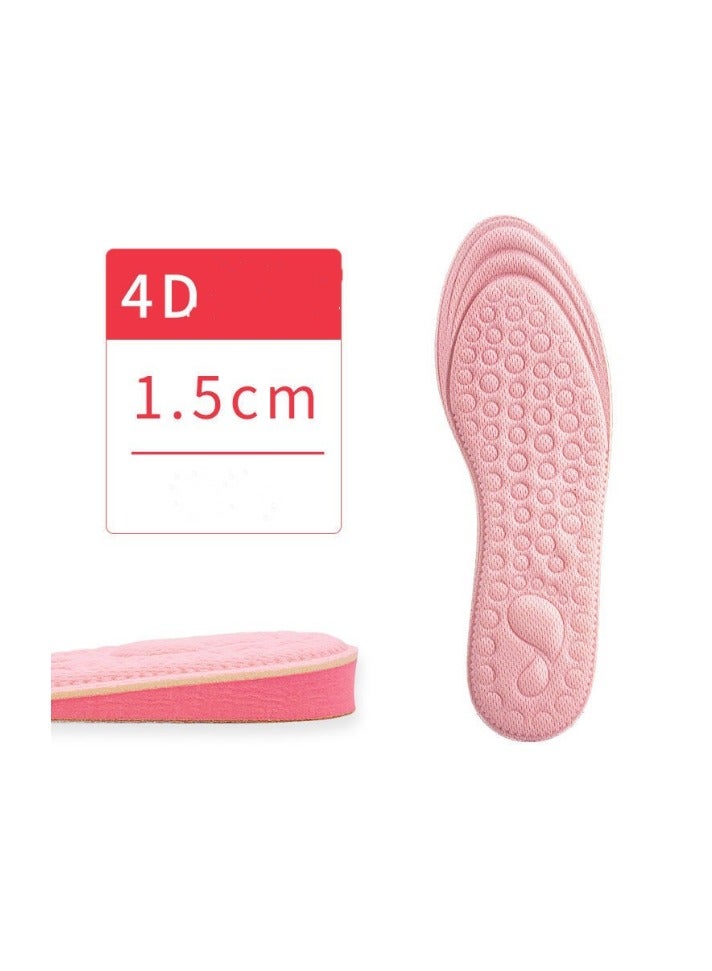 EBMINI New Anti Odor Sweat Absorbing Insole Increased Height Inside 1.5cm 
