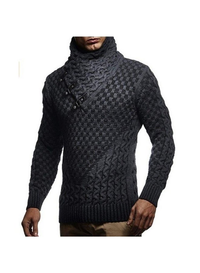 NIBEMINENT Man Sweaters Streetwear Clothes Turtleneck Sweater Men Long Sleeve Knitted Pullovers Autumn Winter Soft Warm Basic - Image 1