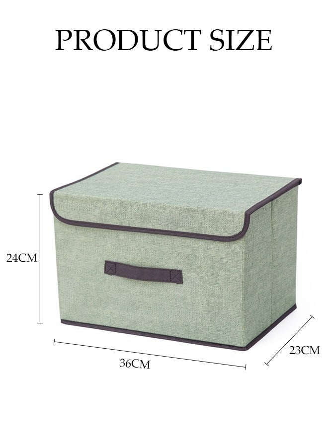 DUNISO 5pcs Stackable Storage Cubes with Lids Fabric Decorative Storage Box Bins Organizer Containers Baskets with Velcro Cover Handles Divider for Bedroom Closet Living Room - Image 2