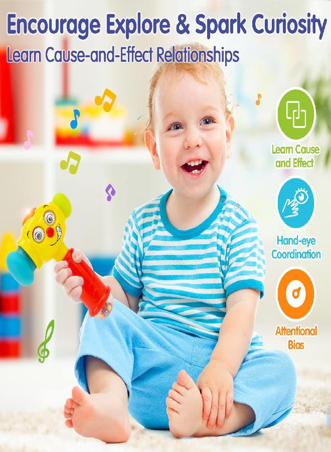 HOLA Toys for 1 Year Old Boy Gifts - Hammer Baby Toys 12-18 Months, Musical 1 Year Old Toys with Light Flashing, Baby Boy Toys for 1 + Year Old Boy Toddlers Toys Age 1-2 Christmas Birthday Gifts - Image 2