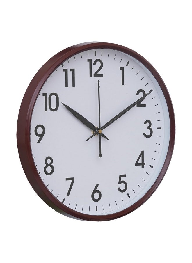 Webelkart Webelkart Premium Plastic Wall Clock for Home and Office Decor/Office Wall Clocks/Wall Clock for Living Room (Brown) - Wall Watch for Home  - Image 1