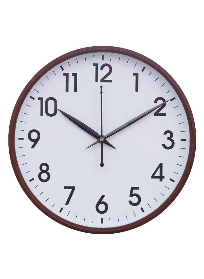 Webelkart Webelkart Premium Plastic Wall Clock for Home and Office Decor/Office Wall Clocks/Wall Clock for Living Room (Brown) - Wall Watch for Home  - Image 2