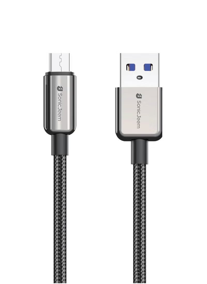 كيبل شحن سونيك جيم 120W USB-MICRO،كيبل شحن سريع ونقل بيانات،الطول1متر،أسود