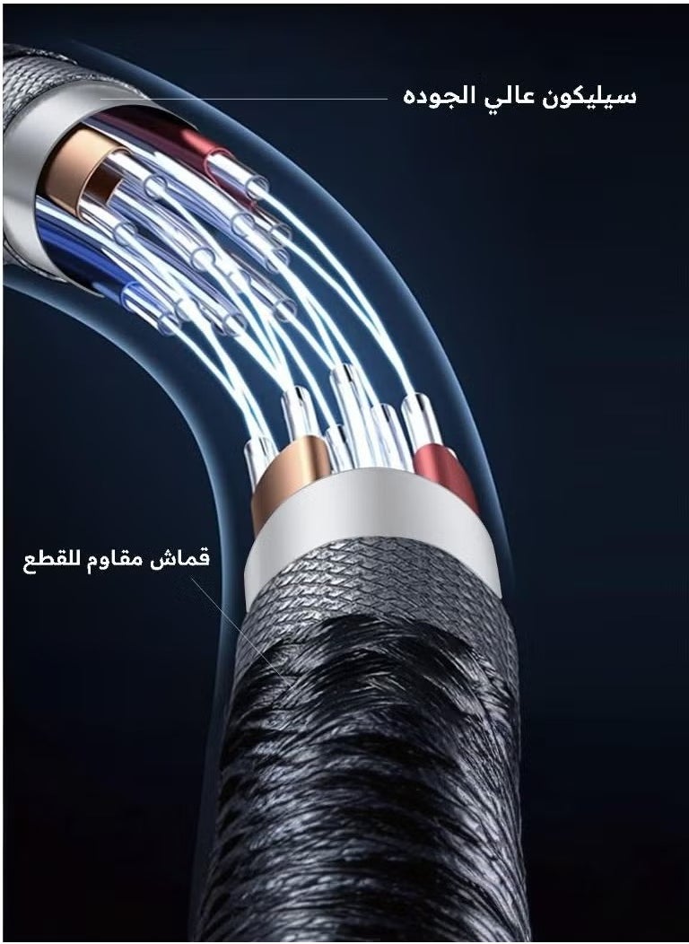 كيبل شحن سونيك جيم 120W USB-MICRO،كيبل شحن سريع ونقل بيانات،الطول1متر،أسود