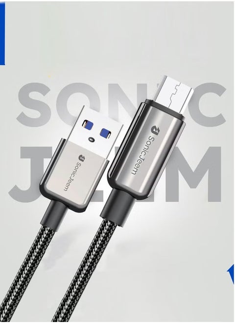 كيبل شحن سونيك جيم 120W USB-MICRO،كيبل شحن سريع ونقل بيانات،الطول1متر،أسود