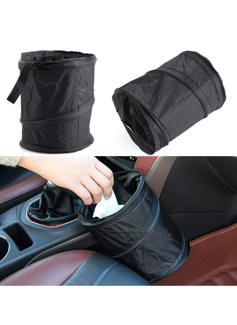 Generic Portable Folding Car Trash Can Universal Collapsible Car Garbage Bin Wastebasket Hanging Travel Storage Box Bag  - Image 1