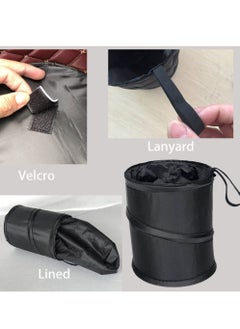 Generic Portable Folding Car Trash Can Universal Collapsible Car Garbage Bin Wastebasket Hanging Travel Storage Box Bag  - Image 4