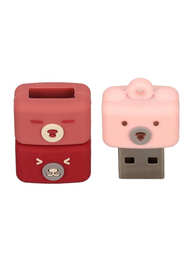 Thoraya PVC soft USB flash drive cute cartoon USB flash drive stacking bear USB flash drive gift USB flash drive c128G  - Image 3