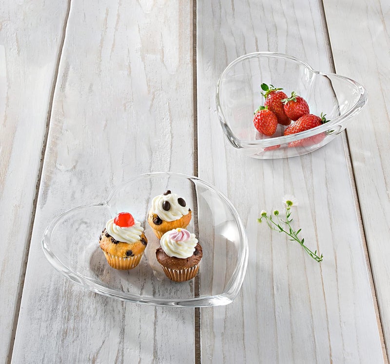 Barski Glass Bowl  Heart Shaped  Bowls  Set of 6  for Fruit  Nuts  Salad  Dessert  Made in Europe - Image 3