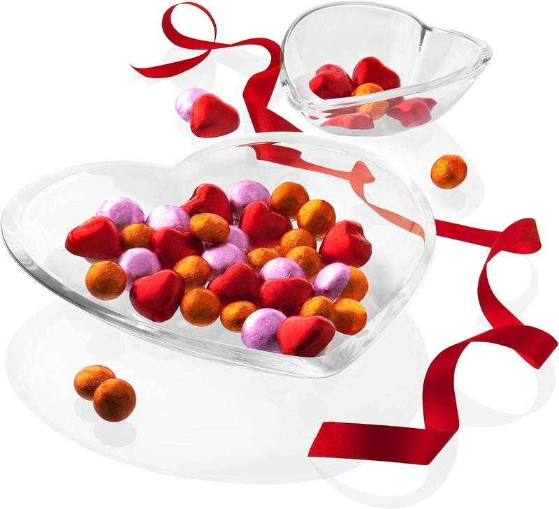 Barski Glass Bowl  Heart Shaped  Bowls  Set of 6  for Fruit  Nuts  Salad  Dessert  Made in Europe - Image 4