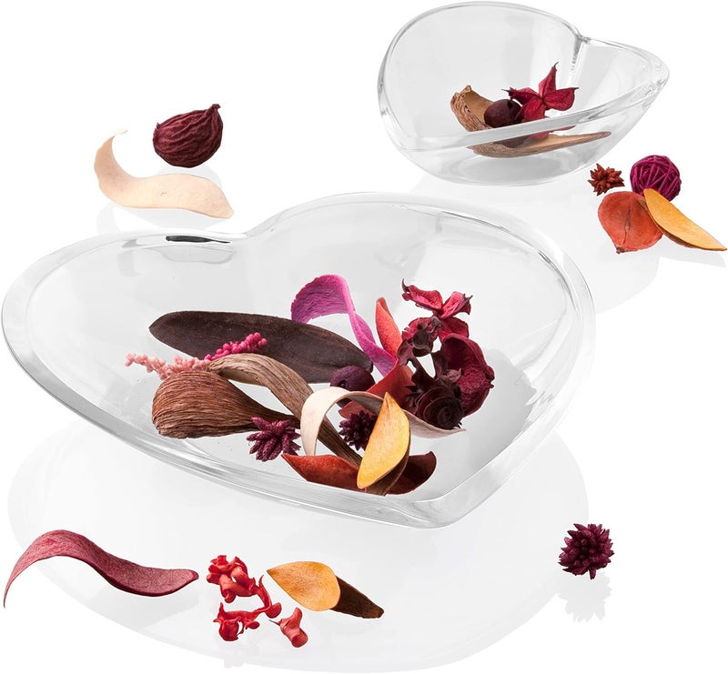 Barski Glass Bowl  Heart Shaped  Bowls  Set of 6  for Fruit  Nuts  Salad  Dessert  Made in Europe - Image 5