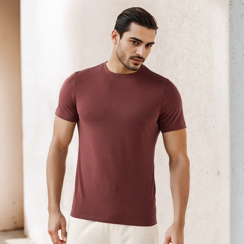 سبلاش فيڤ تيشيرت بياقة دائرية بقصة عادية