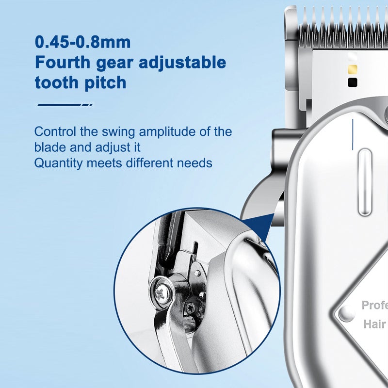 3-In-1 Men’s Grooming Kit: Black Stainless Steel Blades Adjustable Cutting Length - LCD Display USB Charging Lithium Battery for At-Home Male Grooming - Image 4