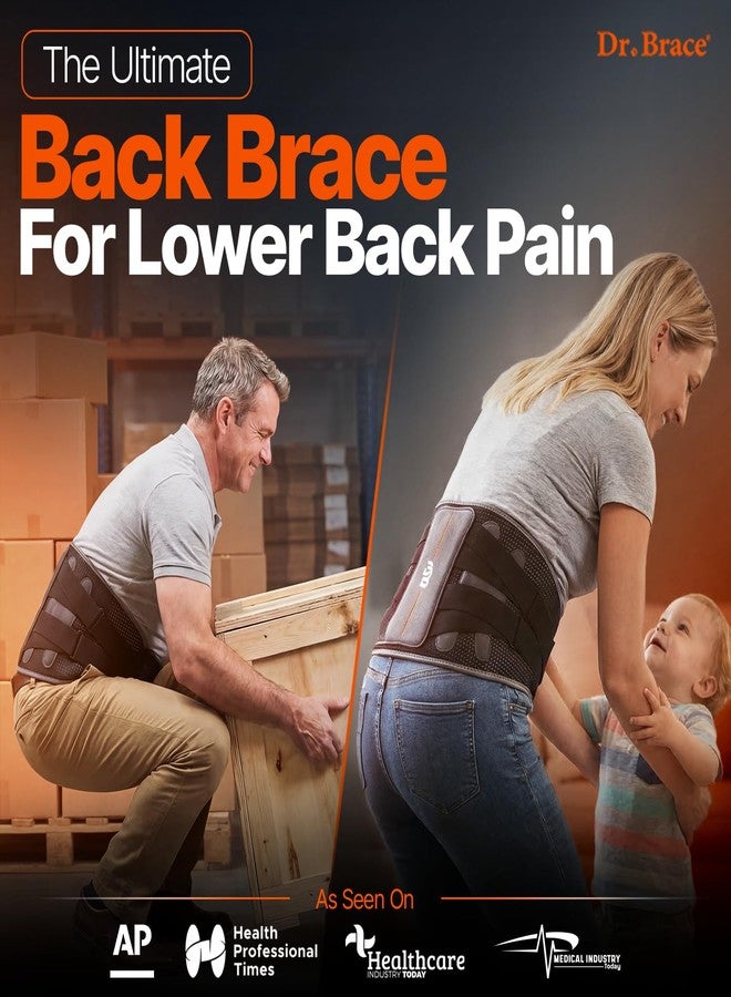 DR. BRACE® Lower Back Brace for Men & Women for Lower Back Pain Relief, Revolutionary Versatile Splints System & Removable Lumbar Pad, Adjustable & Breathable Back Support Brace (41.3-47.2″) - Image 3