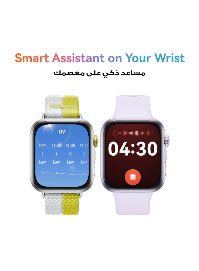هواوي WATCH FIT 5 Smart Watch, 43mm FullView Display, iOS & Android, upto 10 Days Battery Life, Sleep & Health Monitor, Heart Rate Monitor, SpO2, GPS,Mini Work-out, Silver with Free 3 Female Replacement Strap silver - Image 3