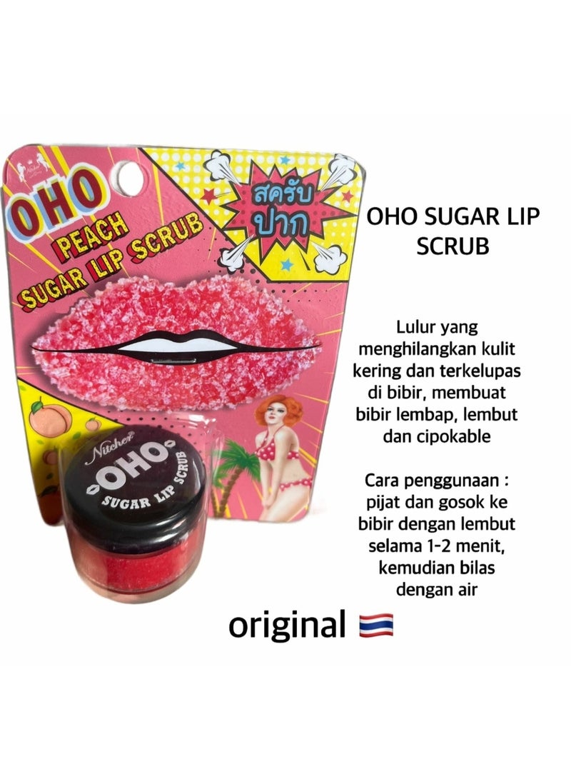 OHO Strawberry Sugar Lip Scrub for Soft & Pink Lips, Thai Beauty Care - 10g - Image 2