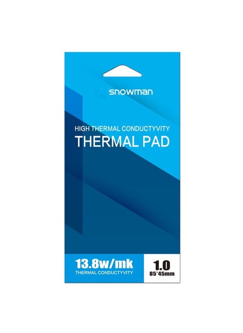 snowman Thermal Pad,85x45x1.0mm Highly Efficient Thermal Conductivity 13.8W/mK,Heat Resistant Silicone Grease Thermal Pads for Laptop Heatsink CPU GPU SSD IC LED Cooler