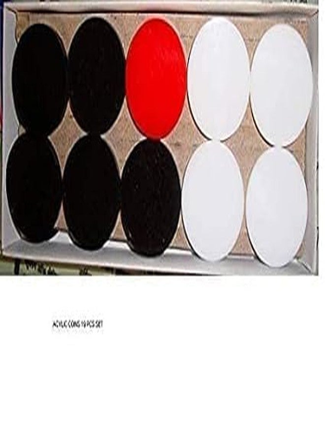 GIRLYZ Attire Carrom Board Coins Acrylic Plastic for Smooth Play with 1 Striker (Pack of 2 Box) - Image 3