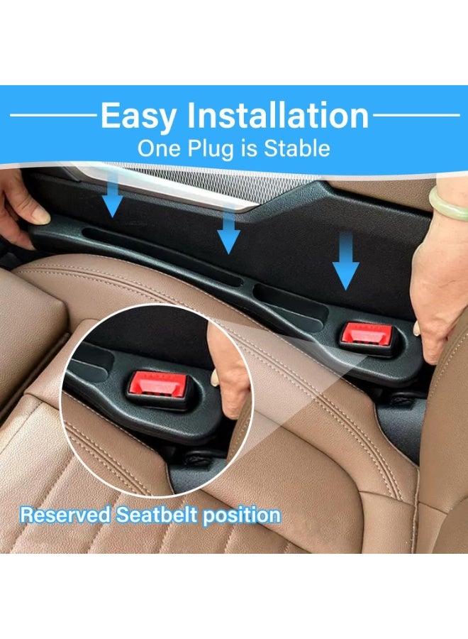 2PCS Vehicle Mounted Gap Leak Proof Filling Strip, Car Seat Gap Filler Organiser Universal Car Seat Gap Plug Storage Car Accessories Leak-Proof Filling Strip For Car SUV Truck(Black) - Image 2