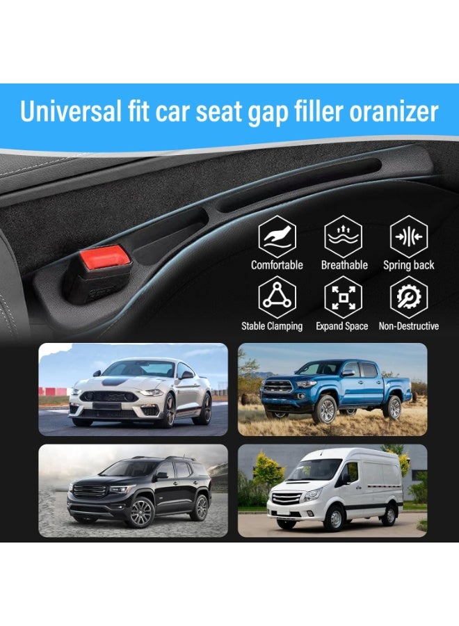2PCS Vehicle Mounted Gap Leak Proof Filling Strip, Car Seat Gap Filler Organiser Universal Car Seat Gap Plug Storage Car Accessories Leak-Proof Filling Strip For Car SUV Truck(Black) - Image 4