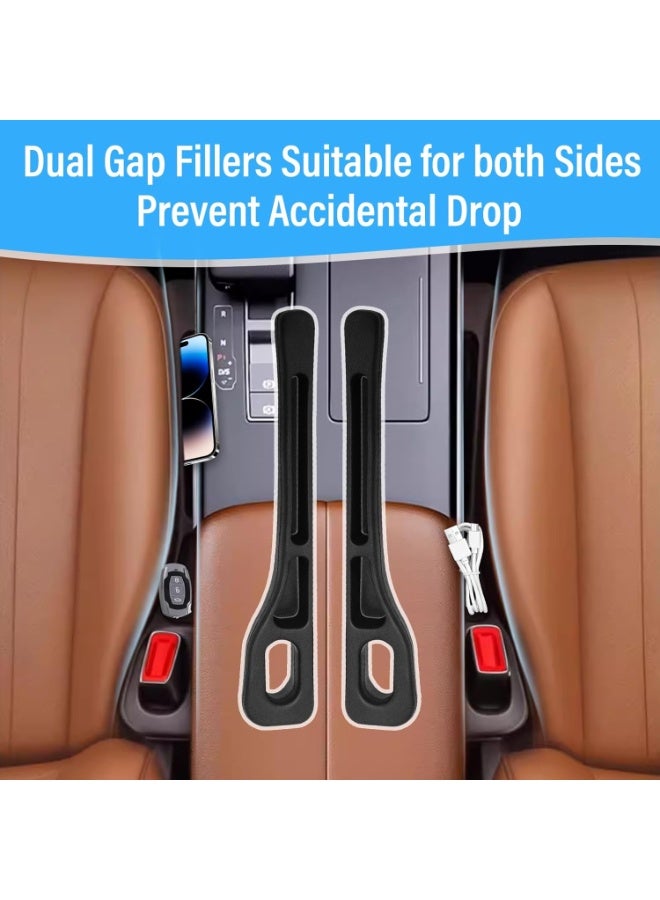 2PCS Vehicle Mounted Gap Leak Proof Filling Strip, Car Seat Gap Filler Organiser Universal Car Seat Gap Plug Storage Car Accessories Leak-Proof Filling Strip For Car SUV Truck(Black) - Image 5