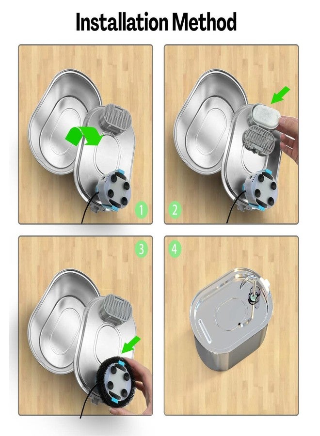 TecoKart 6-Pack Cat Water Fountain Filter for Pets, Cat Fountain Water Replacement Cartridges, 7.6x4.3cm Racing Track Design Compatible with Most Automatic Drinking Dispenser - Image 3