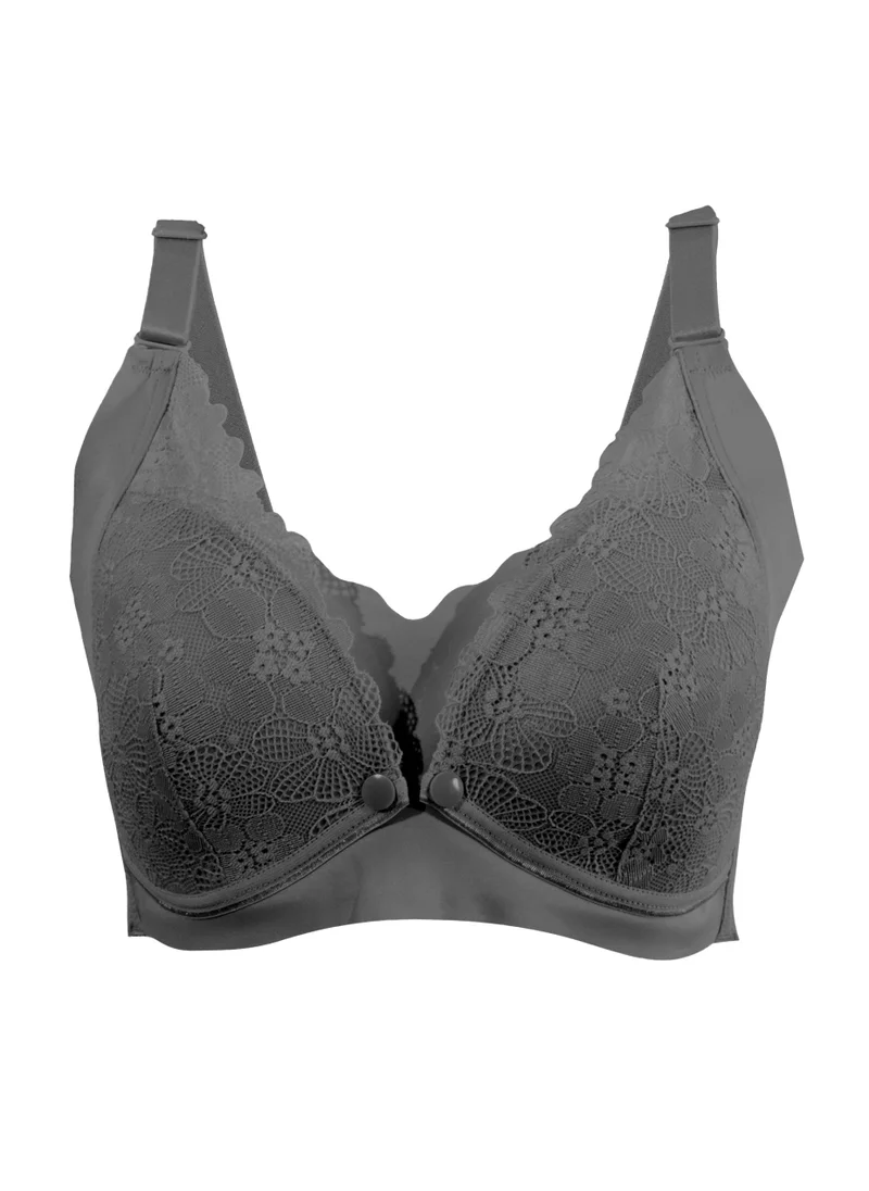 أوكوس Pretty Lace Maternity And Nursing Bra Black Medium
