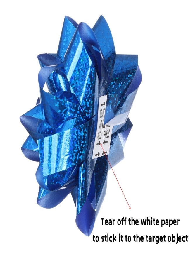 HCHENBOW 14 Pcs Gift Bows Assortment - Assorted Size Gift Bows and 2 Crimped Curling Ribbons, Perfect for Christmas, Holiday, Party (Blue) - Image 4