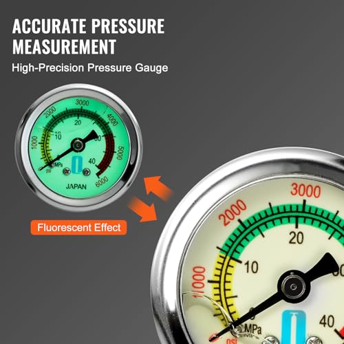 VEVOR مضخة يدوية عالية الضغط VEVOR 3 مراحل لملء بندقية PCP (30MPA)، سوداء - Image 5