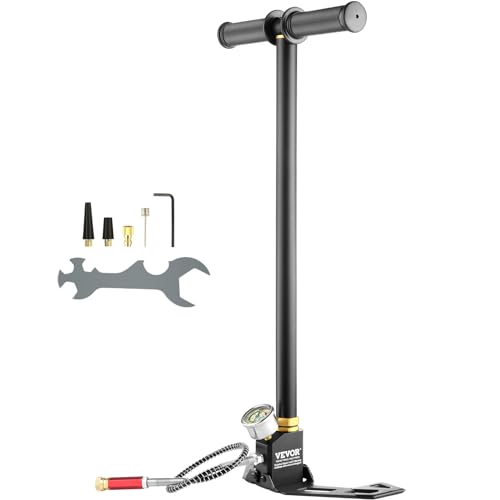 VEVOR مضخة يدوية عالية الضغط VEVOR 3 مراحل لملء بندقية PCP (30MPA)، سوداء - Image 1
