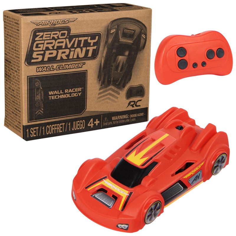 Air Hogs Zero Gravity Sprint RC Car Wall Climber Red USB Micro B Rechargeable Indoor Wall Racer Over 5Inches Long Toys for Kids Ages 4 and up - Image 2