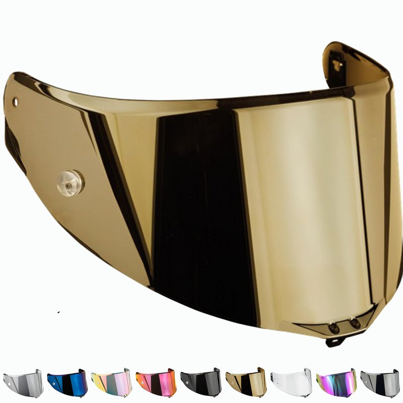 Generic Everalo Helmet Visor Compatible with Agv Corsa – Corsa R – Pista GP – Pista GPR – GT Veloce – Veloce S – Race 3 Pinlock and Tear Off Ready (Gold)  - Image 1