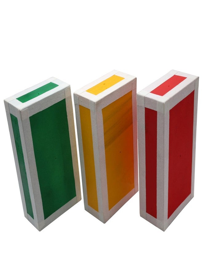 PEHHAH Juggling Wooden Cigar Box Set of 3 -Red/Yellow/Green - Image 2