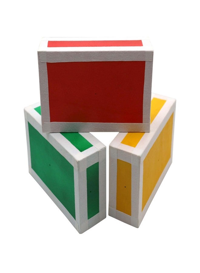 PEHHAH Juggling Wooden Cigar Box Set of 3 -Red/Yellow/Green - Image 1