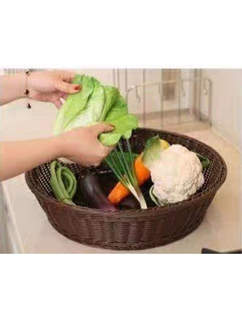 FFD Round Wicker Basket Fruit Basket