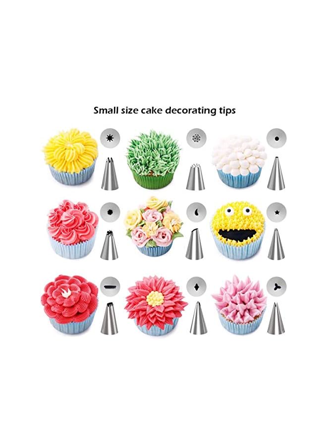 Raxoom in 1 Cake Decorating Supplies, 35 Piping Tips, 13 Large Icing Sets, 2 Reusable Silicone Pastry Bags, and 1 Flower Nail Decoration Kits Baking Accessories Tools for Cake, Cupcake - Image 3