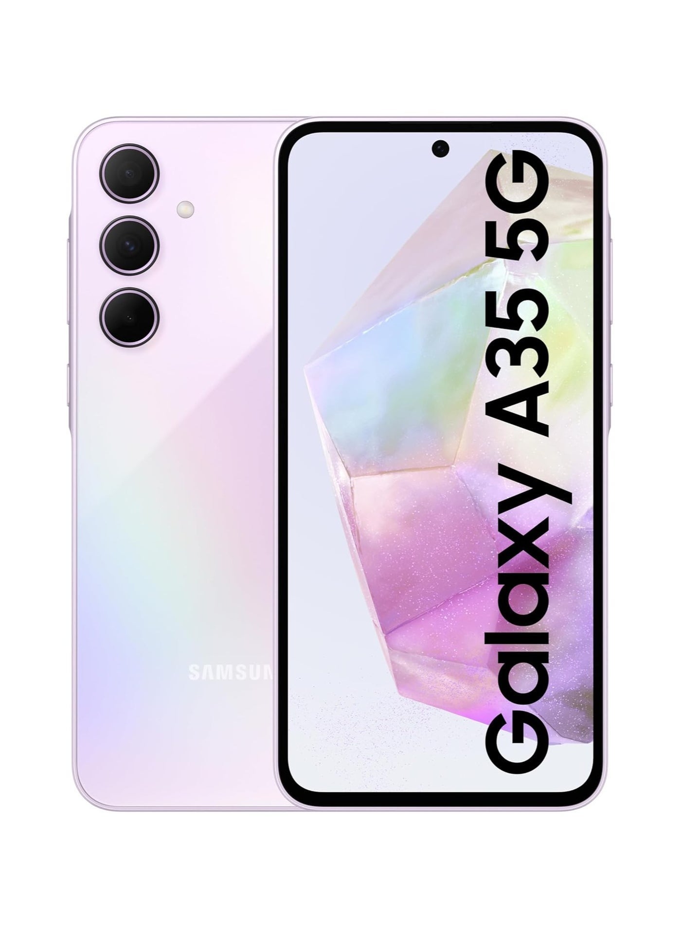 Samsung Galaxy A35 5G (Awesome Lilac, 8GB RAM, 128 GB Storage) | Premium Glass Back | 50 MP Main Camera (OIS) | Nightography | IP67 | Corning Gorilla Glass Victus+ | sAMOLED with Vision Booster International Version