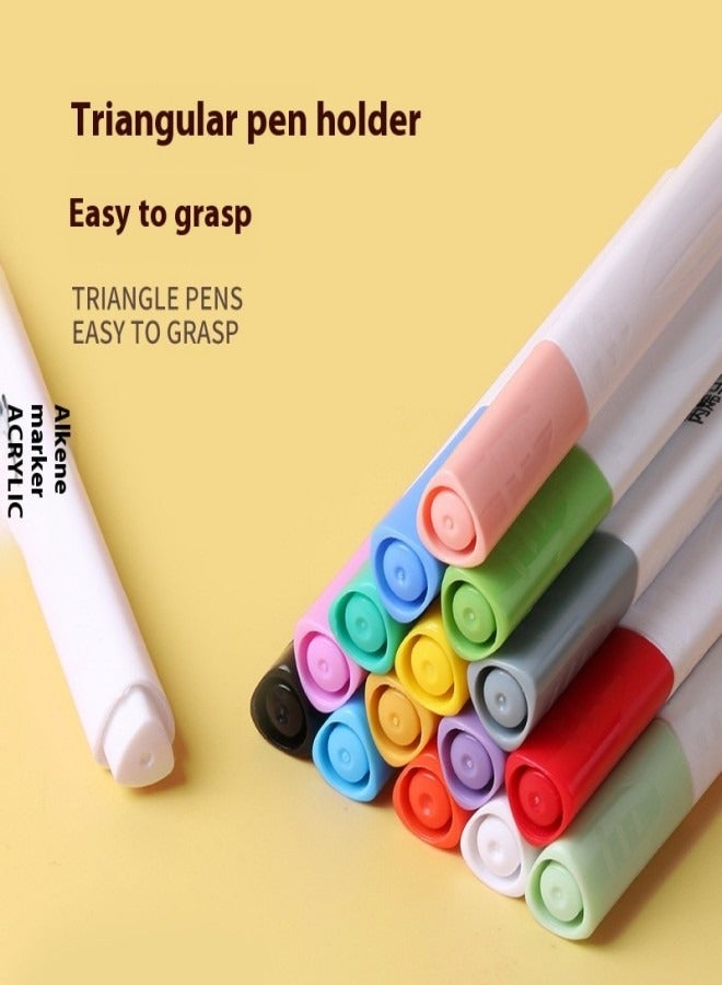 Giorgione 24-Color Set of Acrylic Markers – Washable Water-Based Soft Tip Pens for Vibrant, Durable Artwork - Image 5