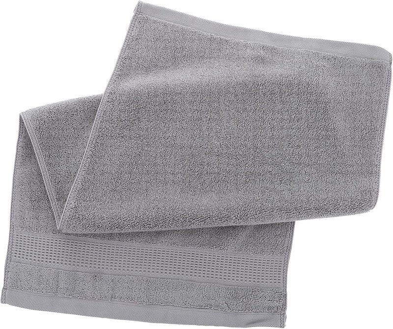 Zerodeko Cotton Facecloth Washcloth Towel Thickened Absorbent Grey Home Use Facial Bathroom Towel Soft - Image 1
